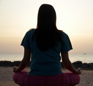 women meditating