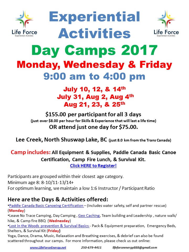 2017 Experiential Summer Day Camp(s)