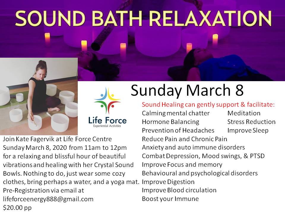 SOUND BATH SUNDAY MARCH 8, 2020